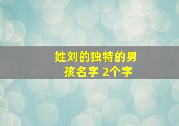 姓刘的独特的男孩名字 2个字